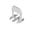 Traditional 2mm tile levelling clip – white base, pack of 200