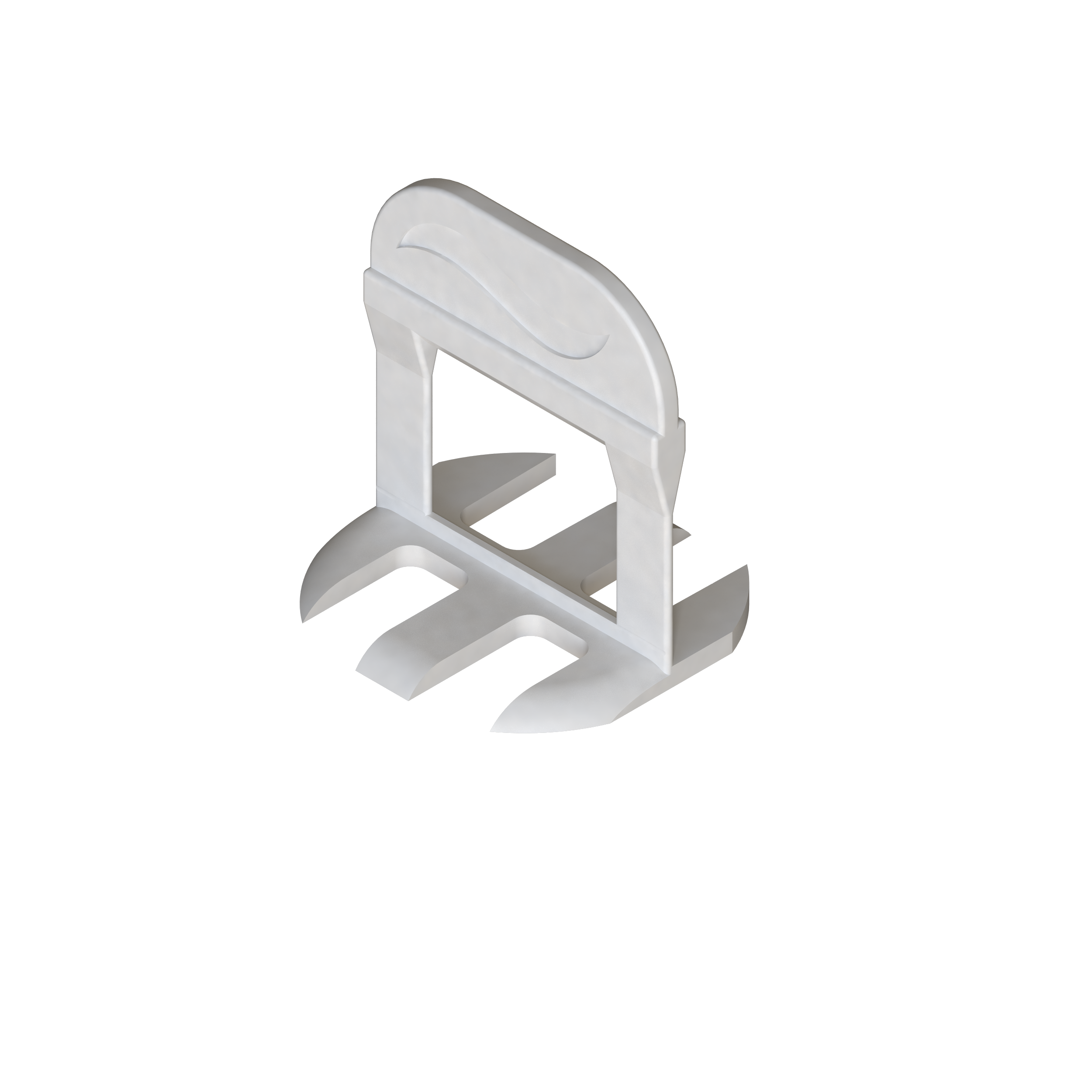 Traditional 2mm tile levelling clip – white base