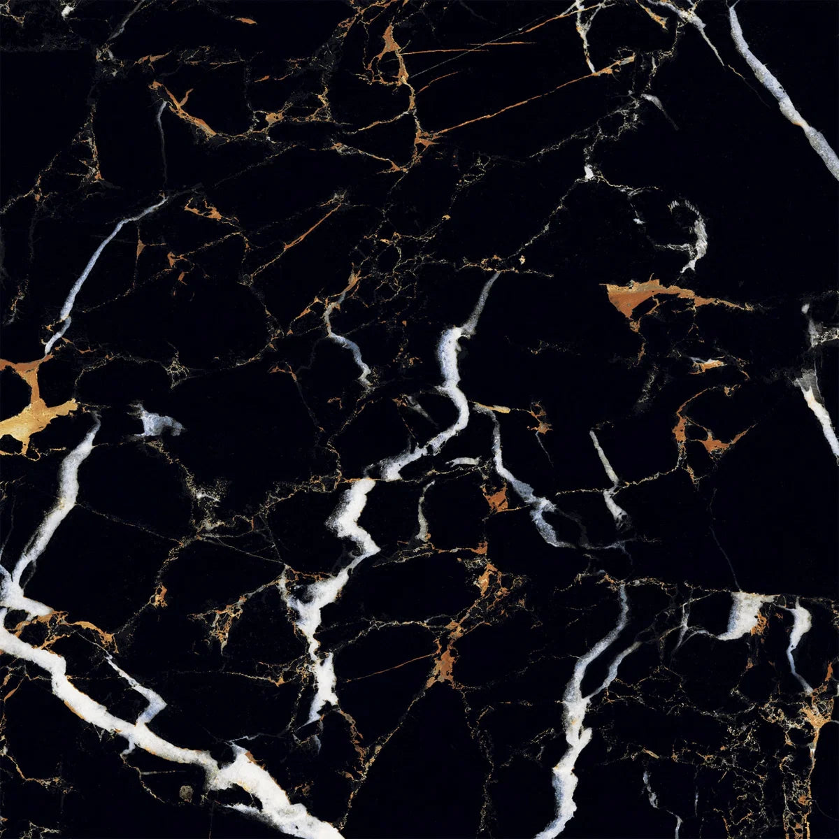 Obsidian Gold Polished Porcelain Wall and Floor Tile 600x600mm