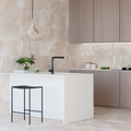 Beige Porcelain Tile 300x600mm Bathroom Setting - Tiles on Top