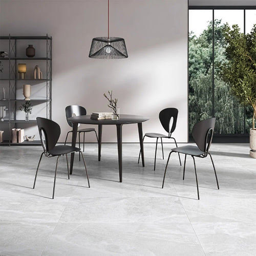 Off White Porcelain Tile 600x1200mm Kitchen Setting - Albra Range - Tiles on Top