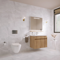 Off White Porcelain Tile 300x600mm Bathroom Setting - Tiles on Top