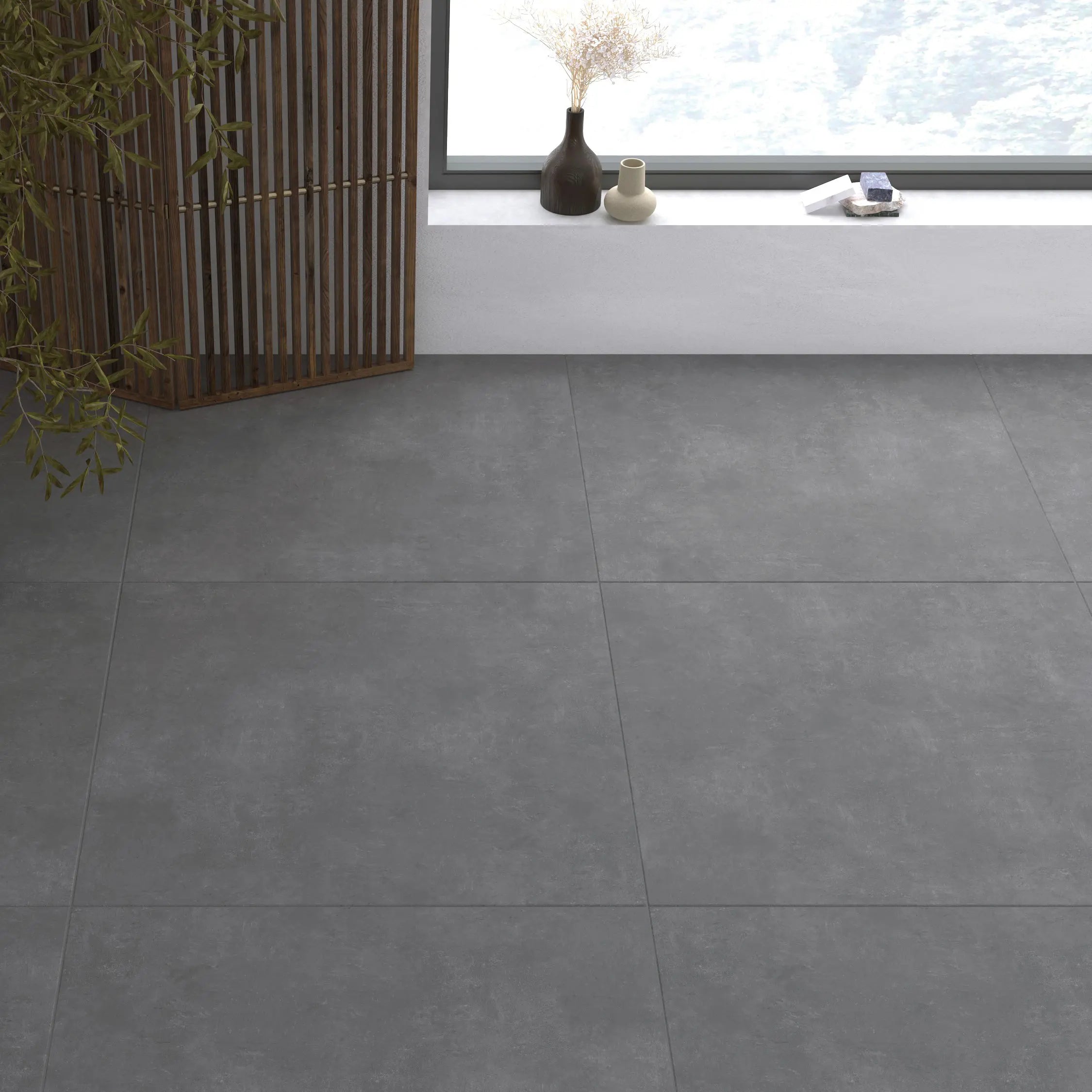 Clara Anthracite Matt Porcelain Tile 1000×1000mm