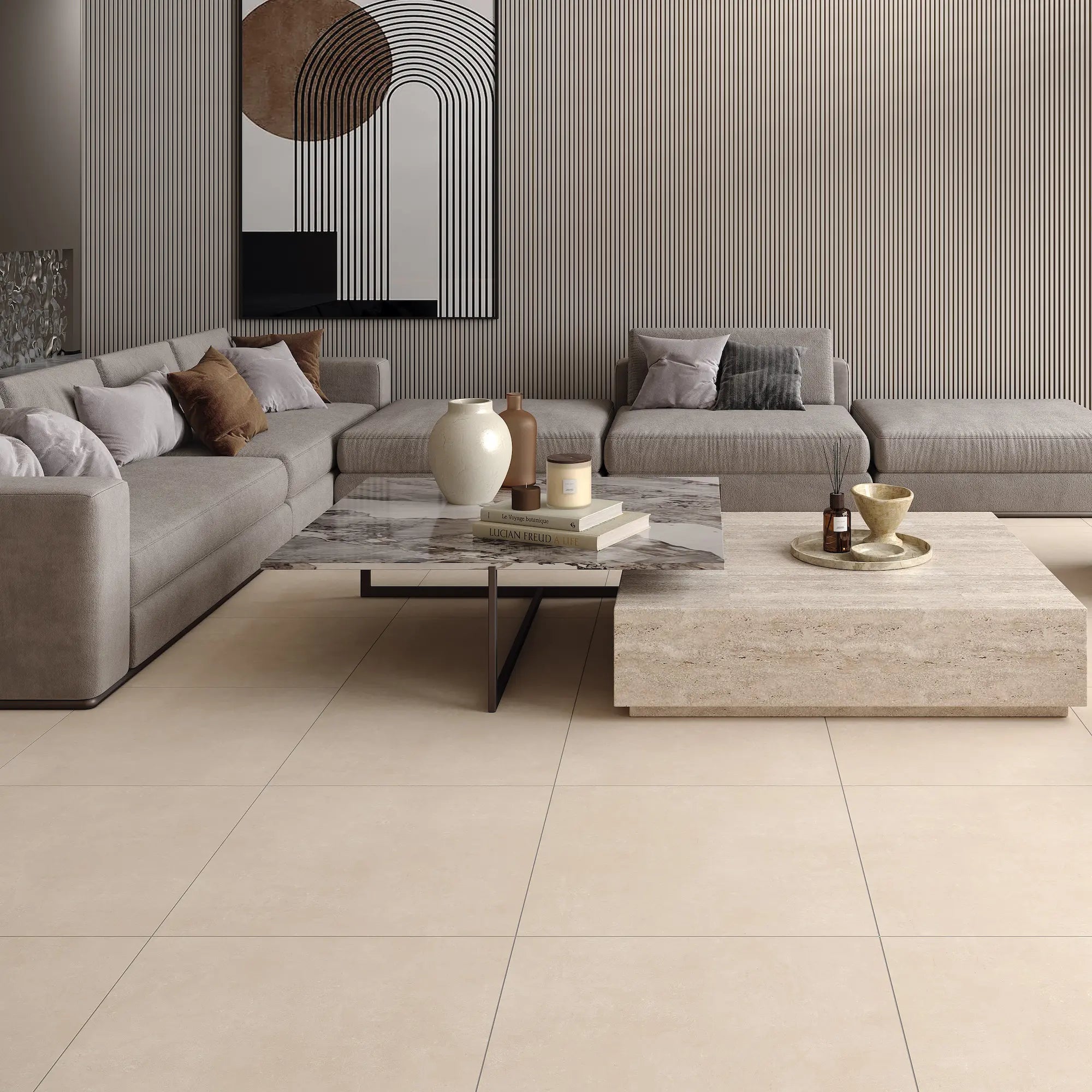 Clara Ivory Matt Porcelain Tile 600×600mm