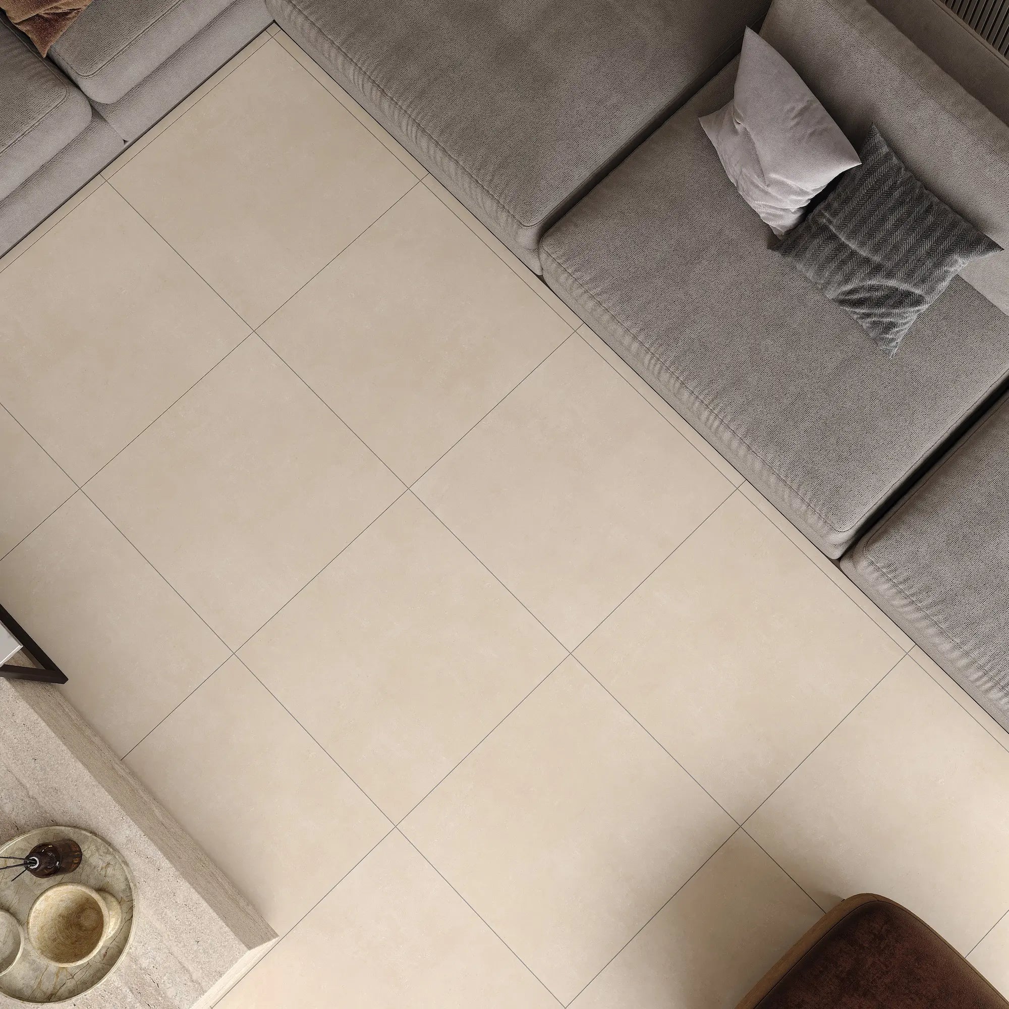 Clara Ivory Matt Porcelain Tile 600×600mm