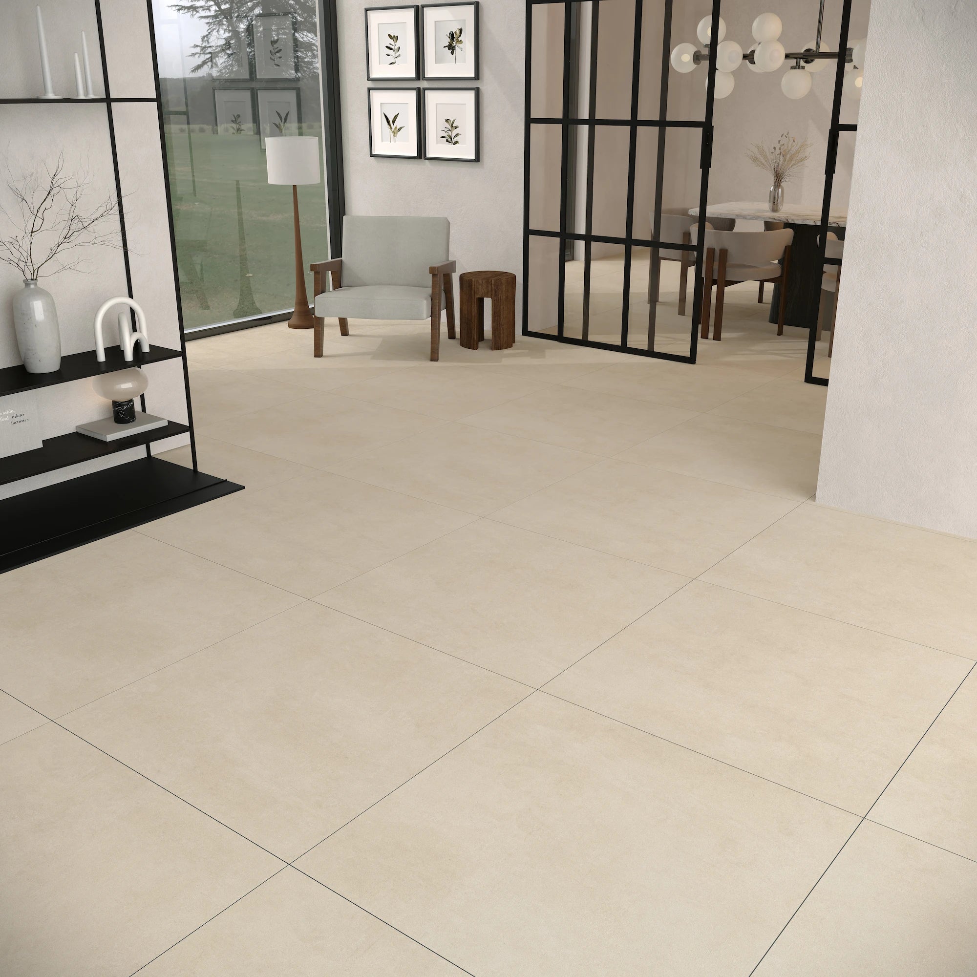 Clara Ivory Matt Porcelain Tile 800×800mm