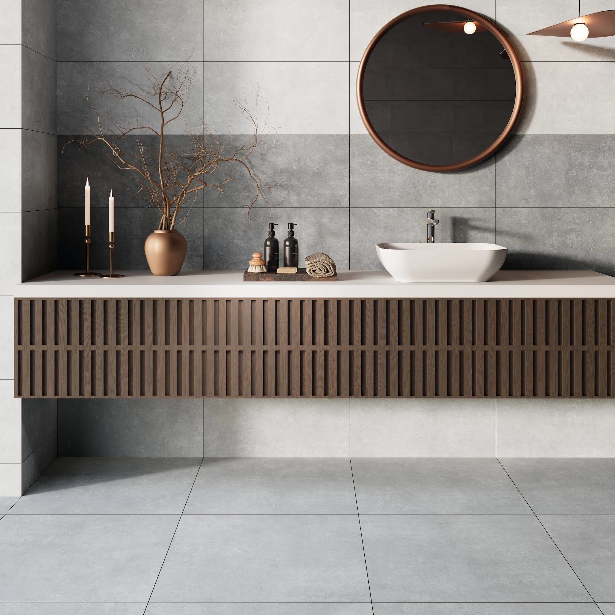 Clara Silver Matt Porcelain Tile 600×600mm