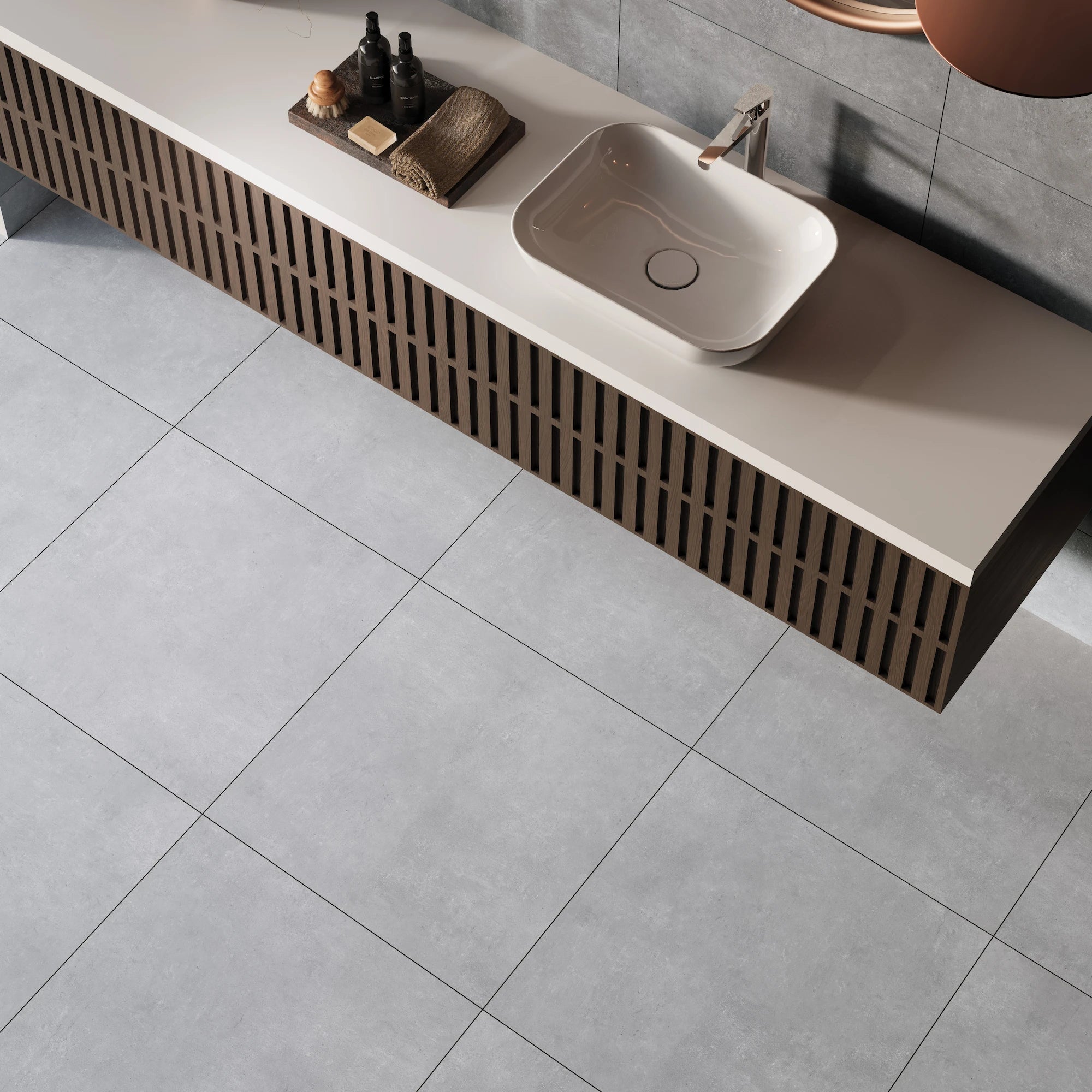 Clara Silver Matt Porcelain Tile 600×600mm