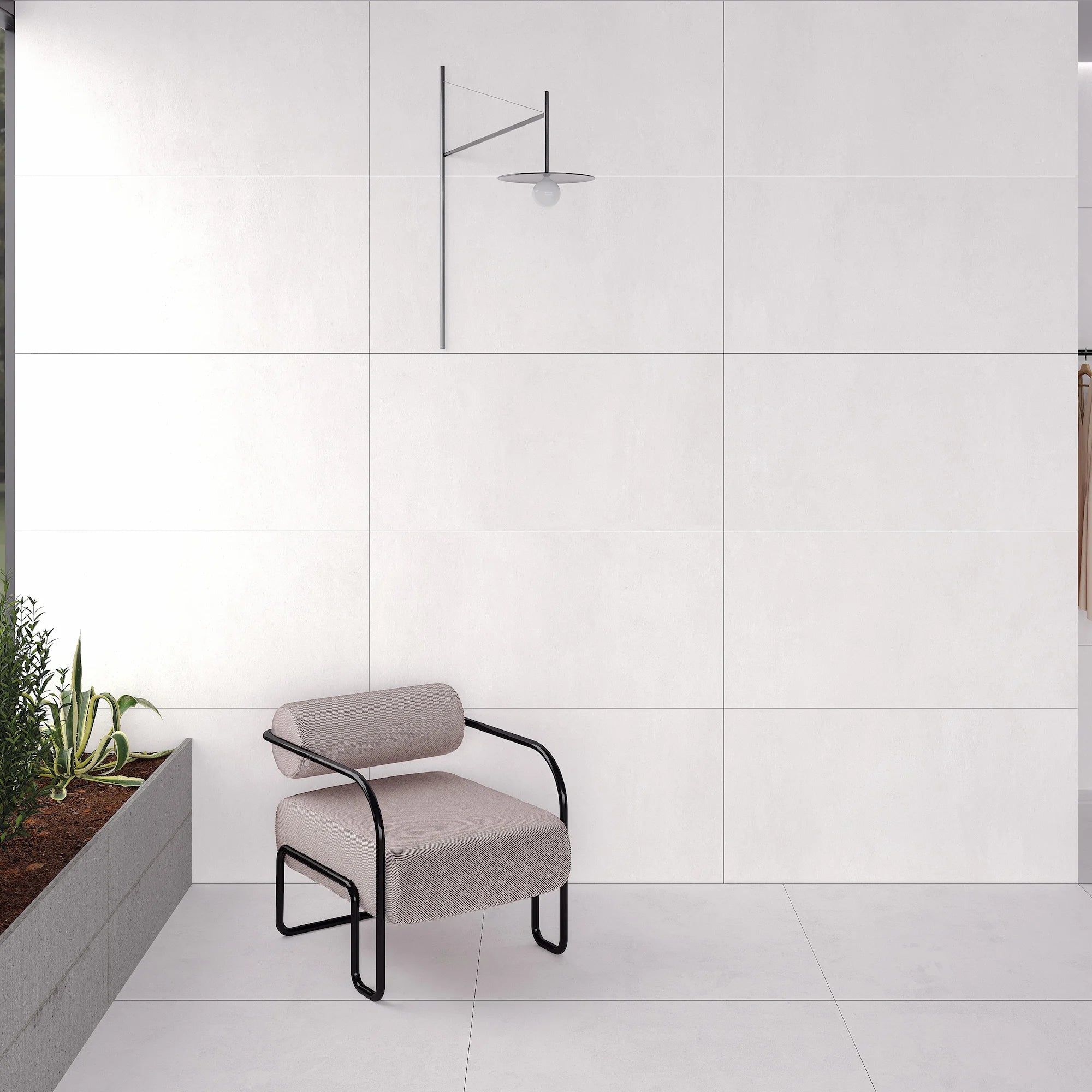 Clara White Matt Porcelain Tile 600×1200mm