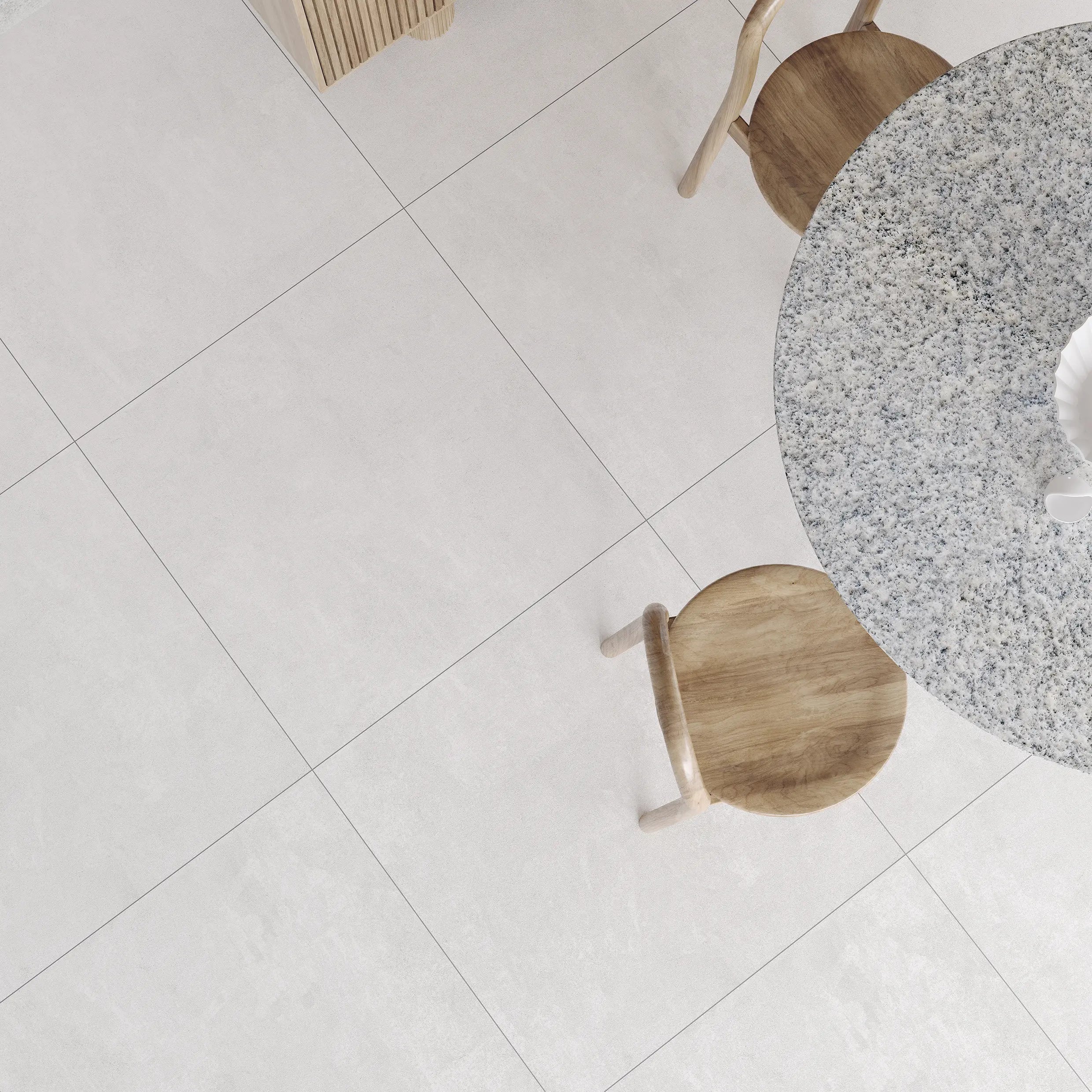 Clara White Matt Porcelain Tile 800×800mm