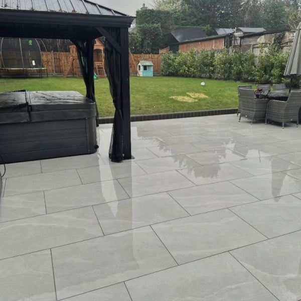 Cloudstone Pearl Outdoor Porcelain Paving 595×900×20mm