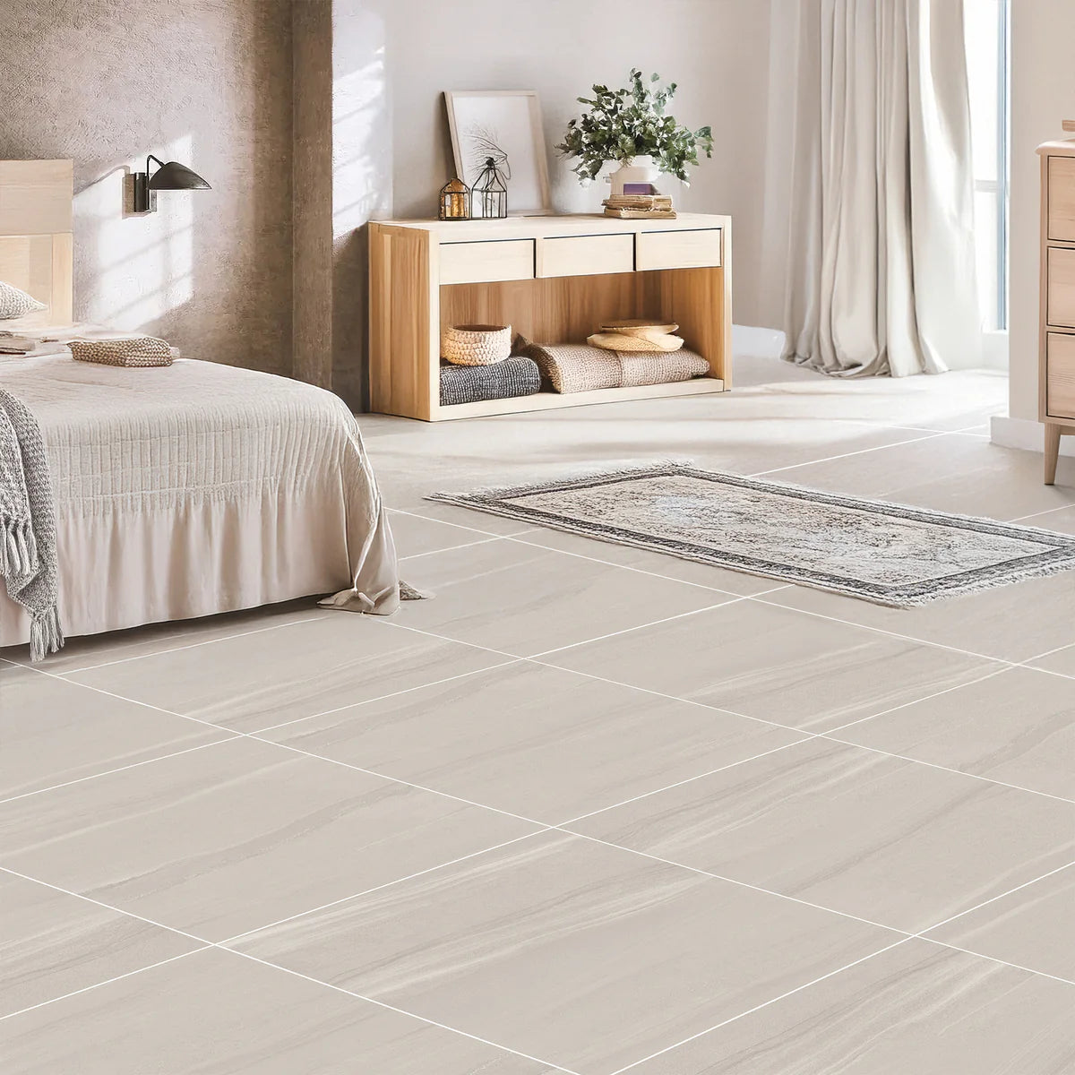 Cotswold Stone Light Grey Matt Porcelain Tile 600×600mm