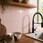 Cove Blush Pink Gloss Ceramic Metro Wall Tile 300×75mm