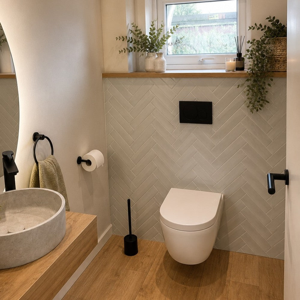 Cove Pearl Gloss Ceramic Metro Wall Tile 300×75mm