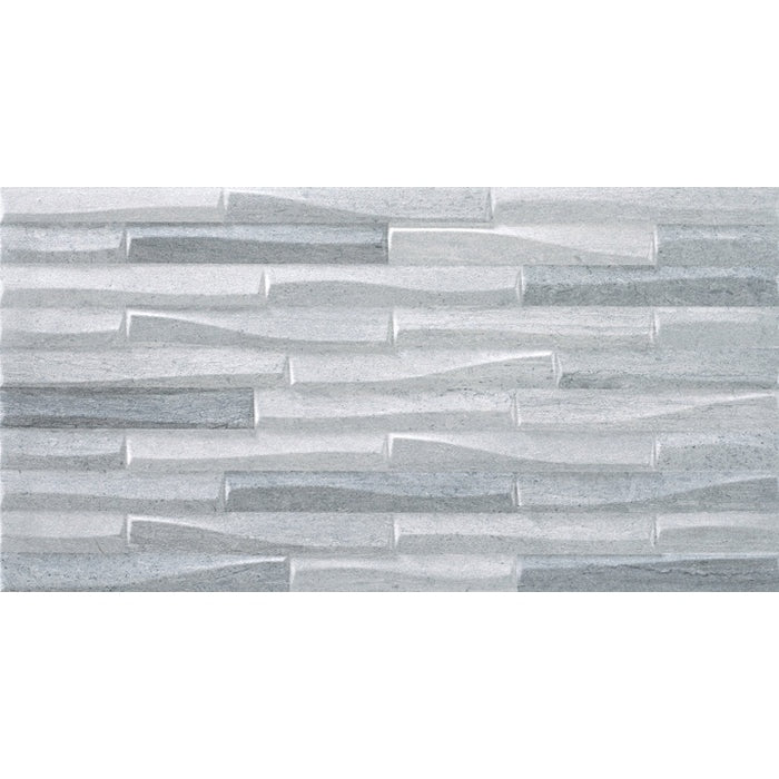 Dune Stripe Craft Decor Grey Matt Porcelain Tile 316×608mm