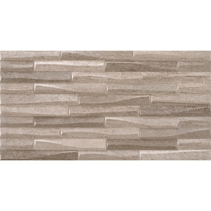Dune Stripe Craft Decor Taupe Matt Porcelain Tile 316×608mm