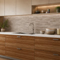 Dune Stripe Craft Decor Taupe Matt Porcelain Tile 316×608mm