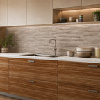 Dune Stripe Craft Decor Taupe Matt Porcelain Tile 316×608mm