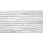 Dune Stripe Craft Decor White Matt Porcelain Tile 316×608mm