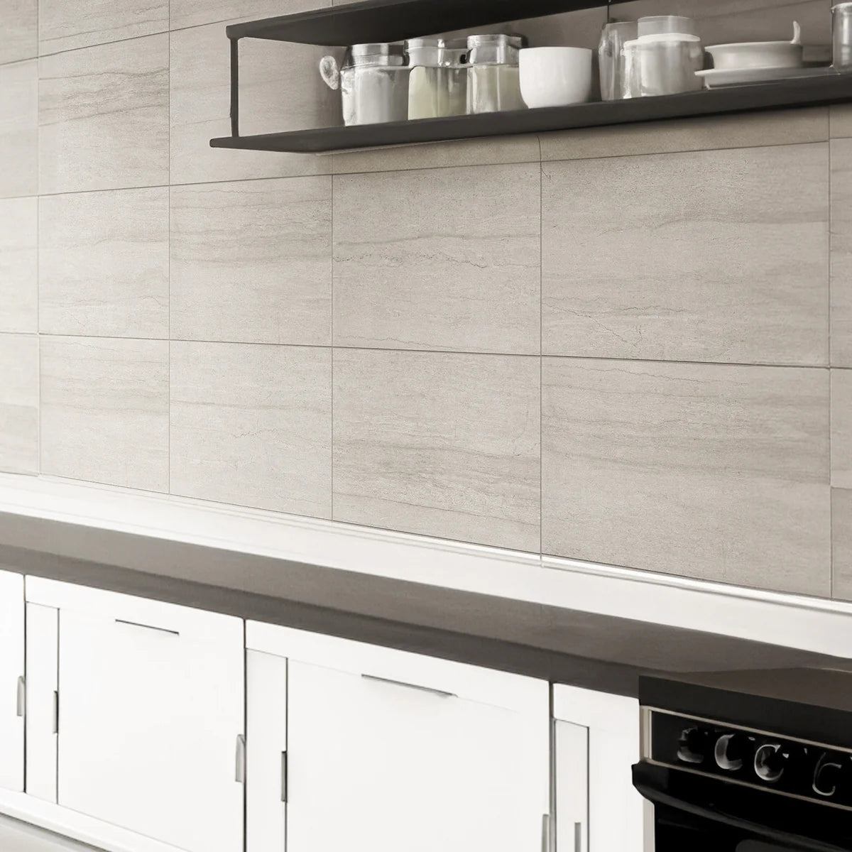Dune Stripe Ivory Matt Porcelain Tile 316×608mm