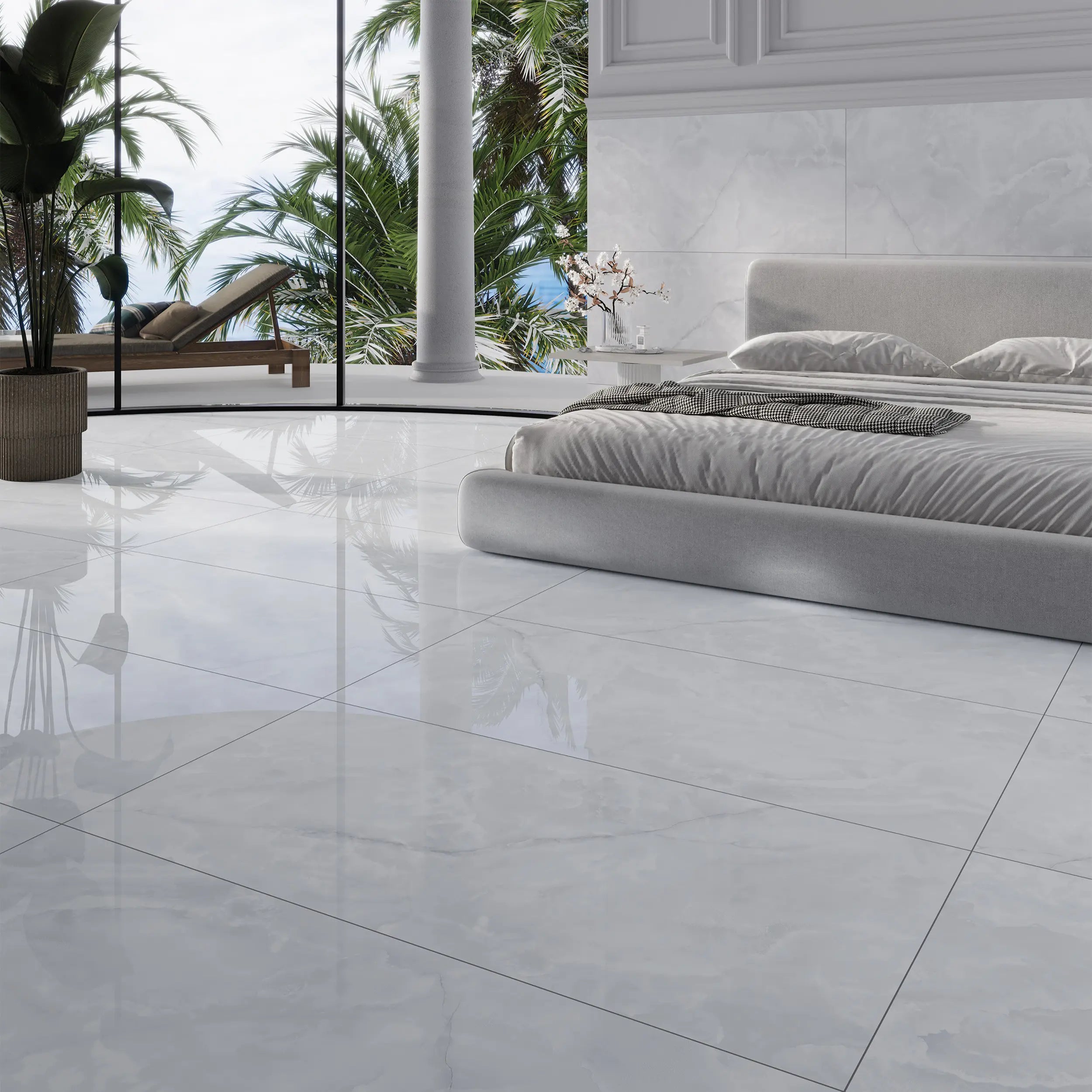 Ginza Onix Blue Polished Porcelain Tile 600×1200mm