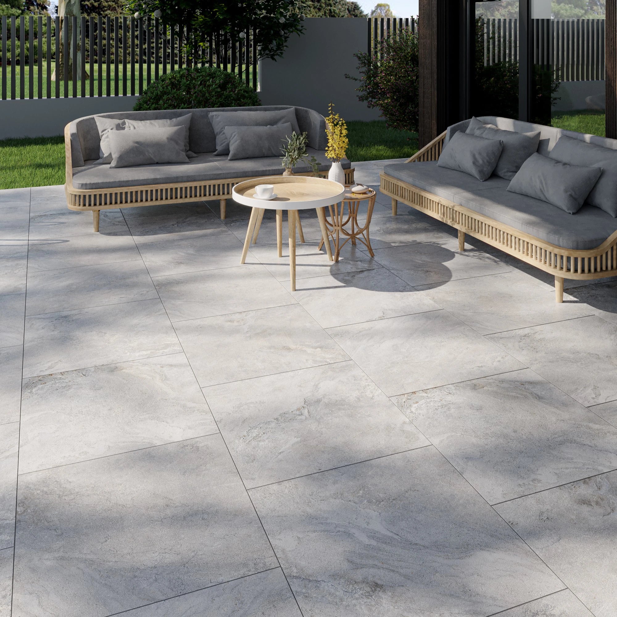 Keswick Stone Grey Porcelain Paving Slab 600×900×20mm