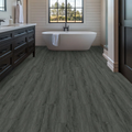 Dark Grey SPC Flooring 182x1220mm Living Room Setting - Tiles on Top