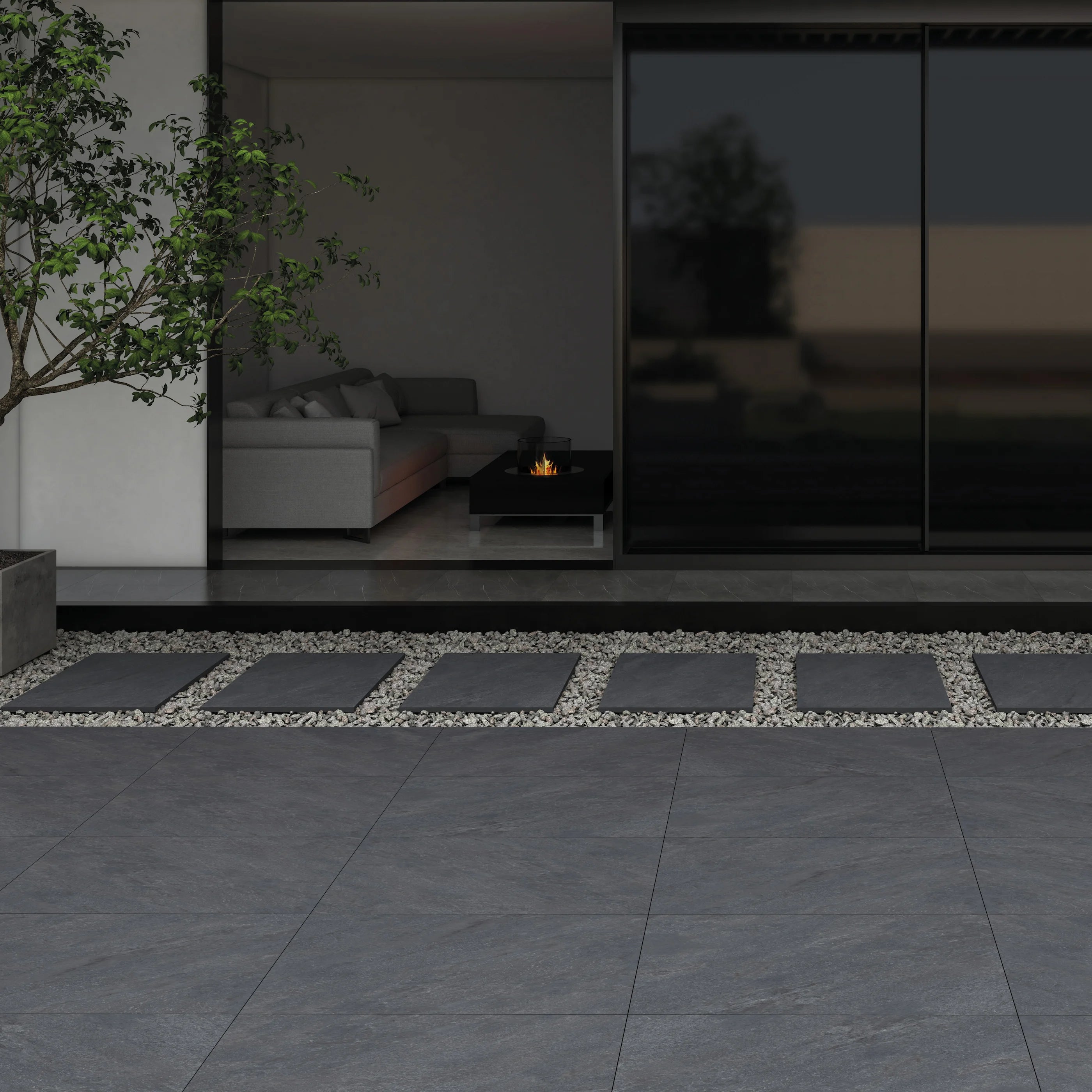 Matera Dark Grey Outdoor Porcelain Paving 600×900×20mm