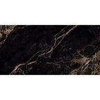 Monaco Black & Gold Marble Effect Polished Porcelain Tile 1200×600mm