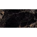 Monaco Black & Gold Marble Effect Polished Porcelain Tile 1200×600mm