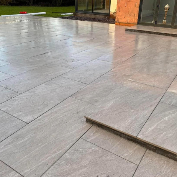 Montana Silver Outdoor Porcelain Paving 600×900×20mm