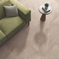 Beige Porcelain Tile 600x600mm Living Room Setting - Monterra Range - Tiles on Top
