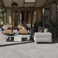 Grey Porcelain Tile 1000x1000mm Room Setting - Monterra Range - Tiles on Top