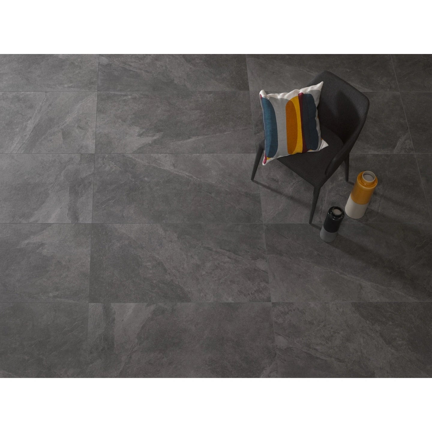 Moorland Stone Black Porcelain Wall and Floor Tile 600×1200mm