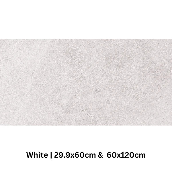 Moorland Stone White Porcelain Wall and Floor Tile 300×600mm