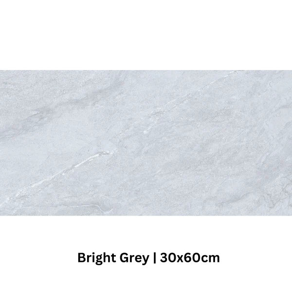 Morning Mist Bright Grey Matt Porcelain Tile 300×600mm