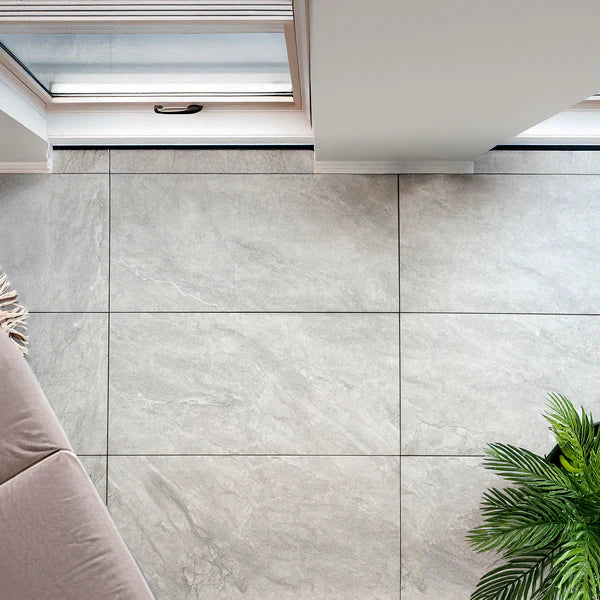 Morning Mist Bright Grey Matt Porcelain Tile 300×600mm