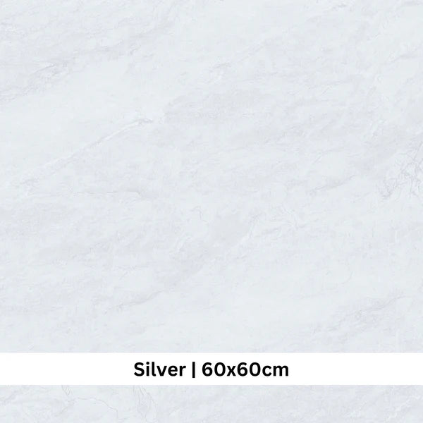 Morning Mist Silver Matt Porcelain Tile 600×600mm