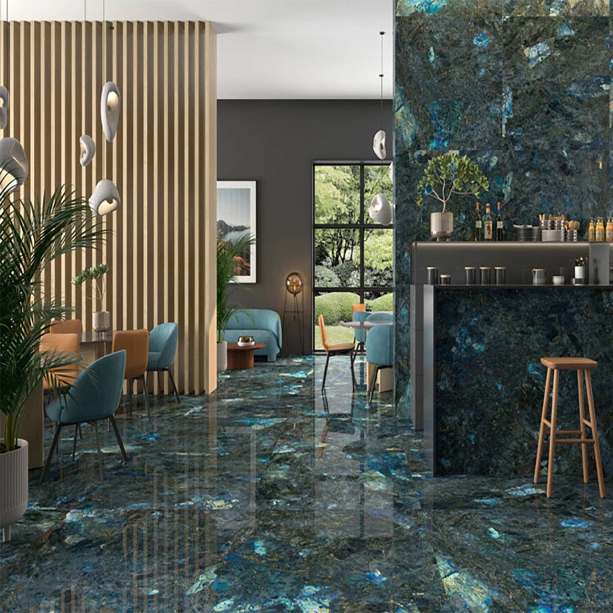 Oceanica Azul Polished Porcelain Wall and Floor Tile 1200×1200mm