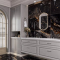 Onyra Satin Black Porcelain Wall and Floor Tile 1200x600mm