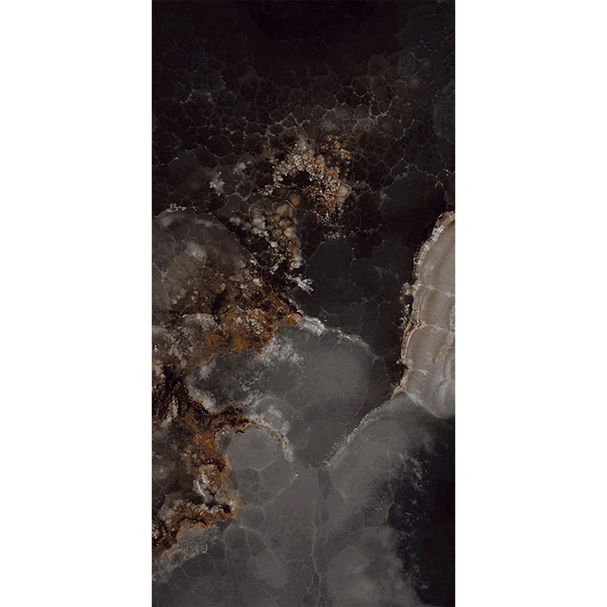 Onyra Satin Black Porcelain Wall and Floor Tile 1200x600mm