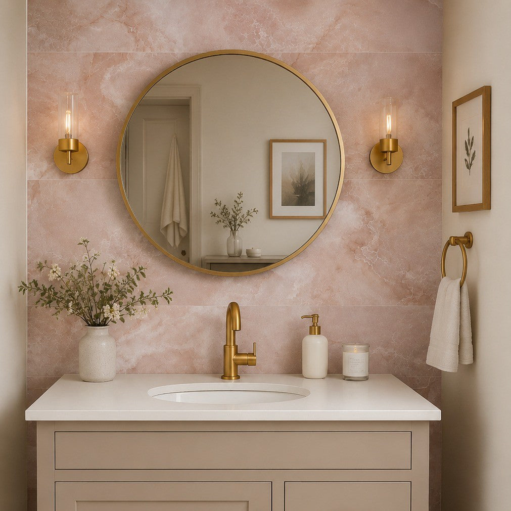 Onyx Blush Polished Porcelain Wall and Floor Tile 1200x600mm