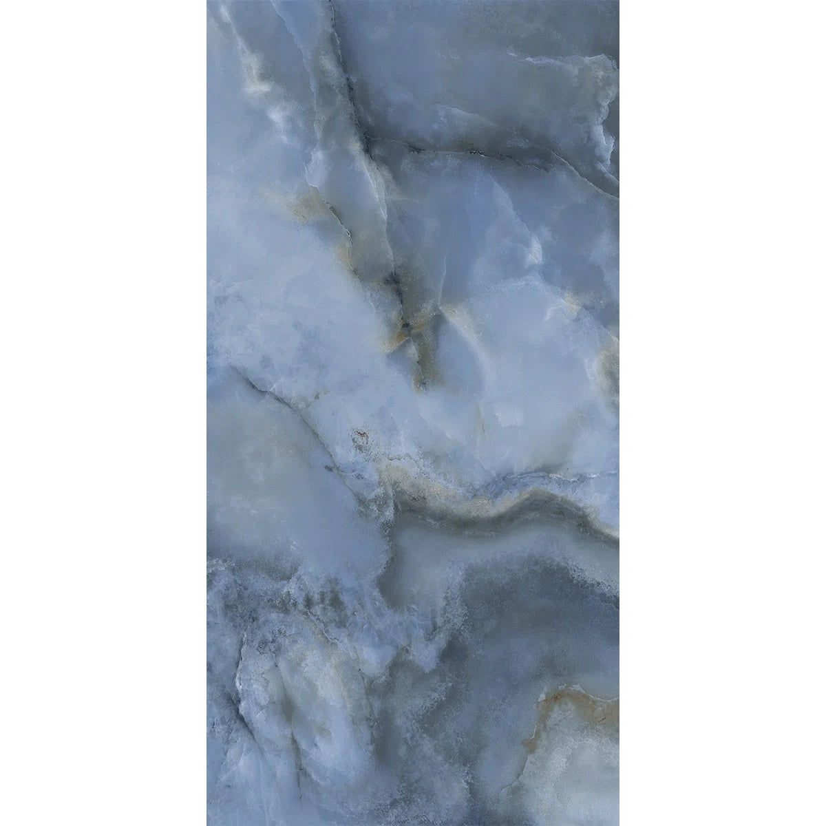 Onyx Lora Blu Polished Porcelain Wall and Floor Tile 1200x600mm