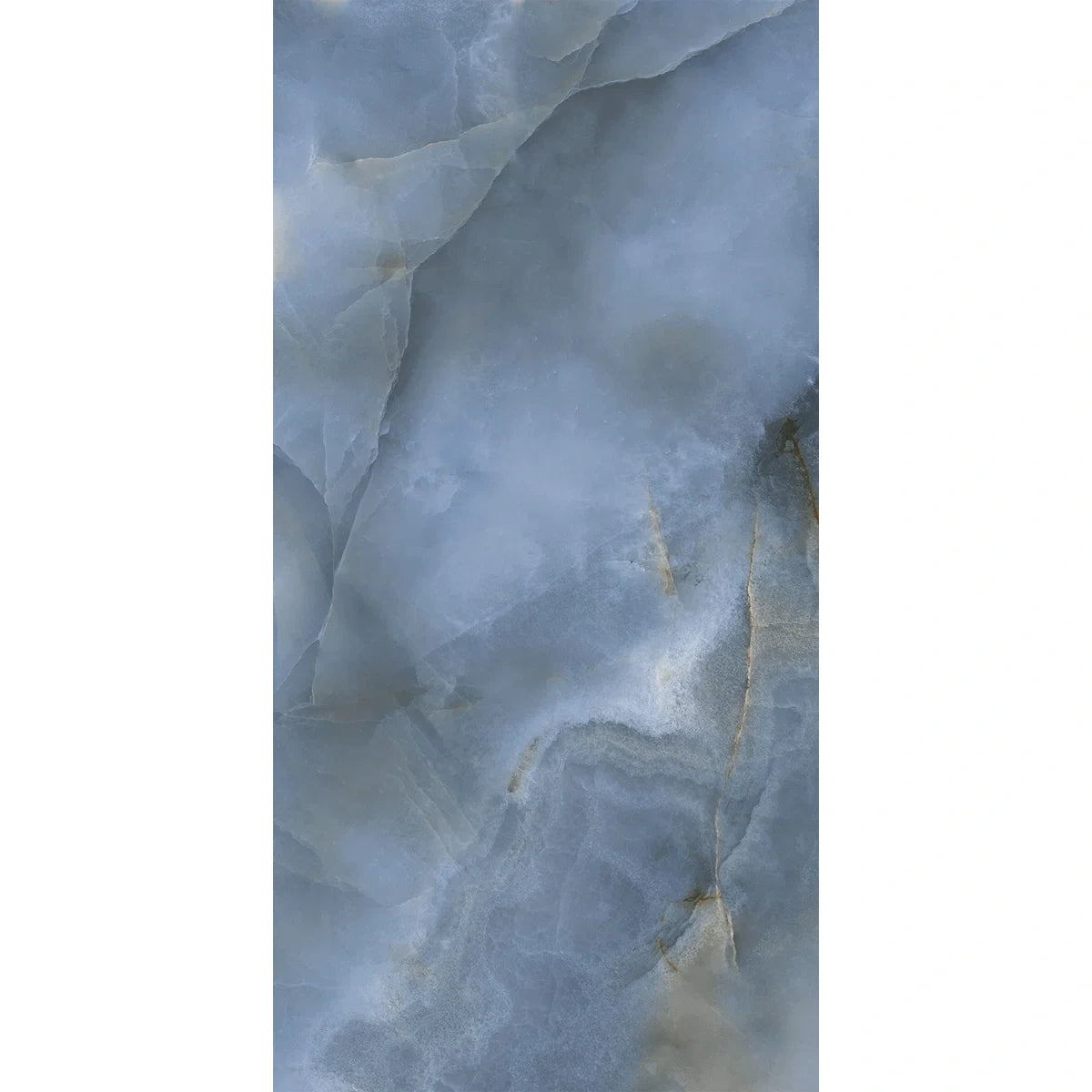 Onyx Lora Blu Polished Porcelain Wall and Floor Tile 1200x600mm