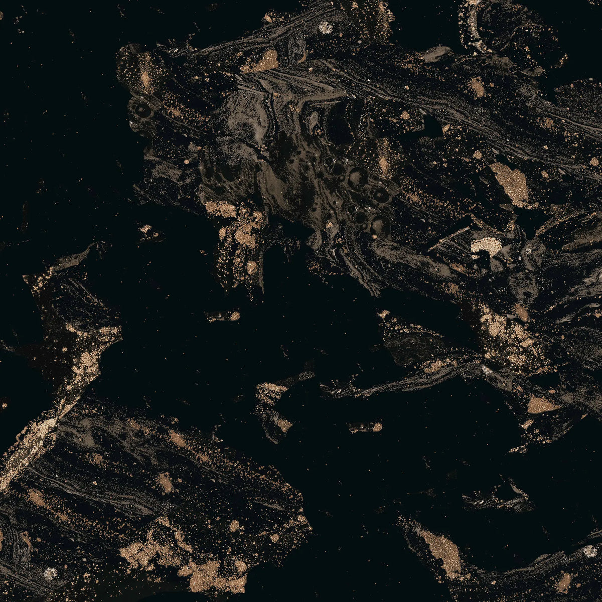 Palermo Black & Gold Marble Effect Polished Porcelain Tile 600×600mm