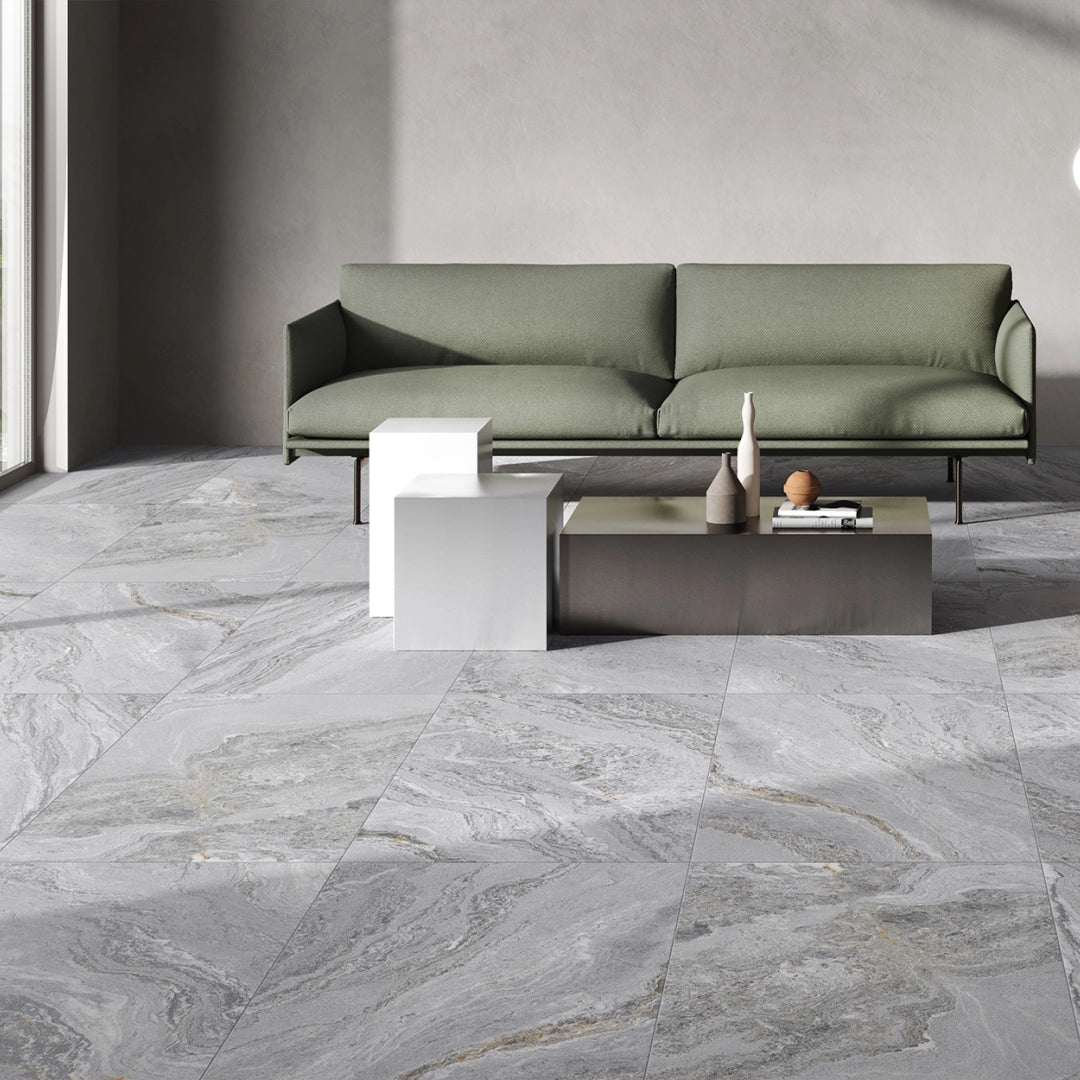 Quartz Pearly Grey Matt Porcelain Tile 600×1200mm