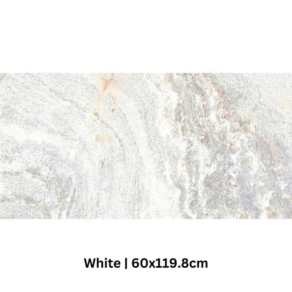 Quartz Pearly White Matt Porcelain Tile 600×1200mm