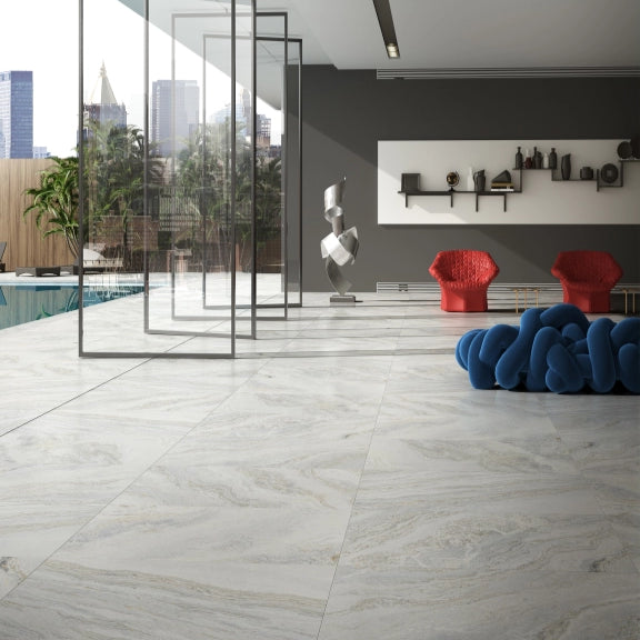 Quartz Pearly White Matt Porcelain Tile 600×1200mm