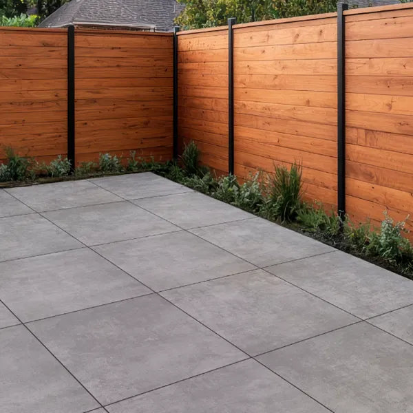 Quebec Grey Outdoor Porcelain Paving 600×600×20mm