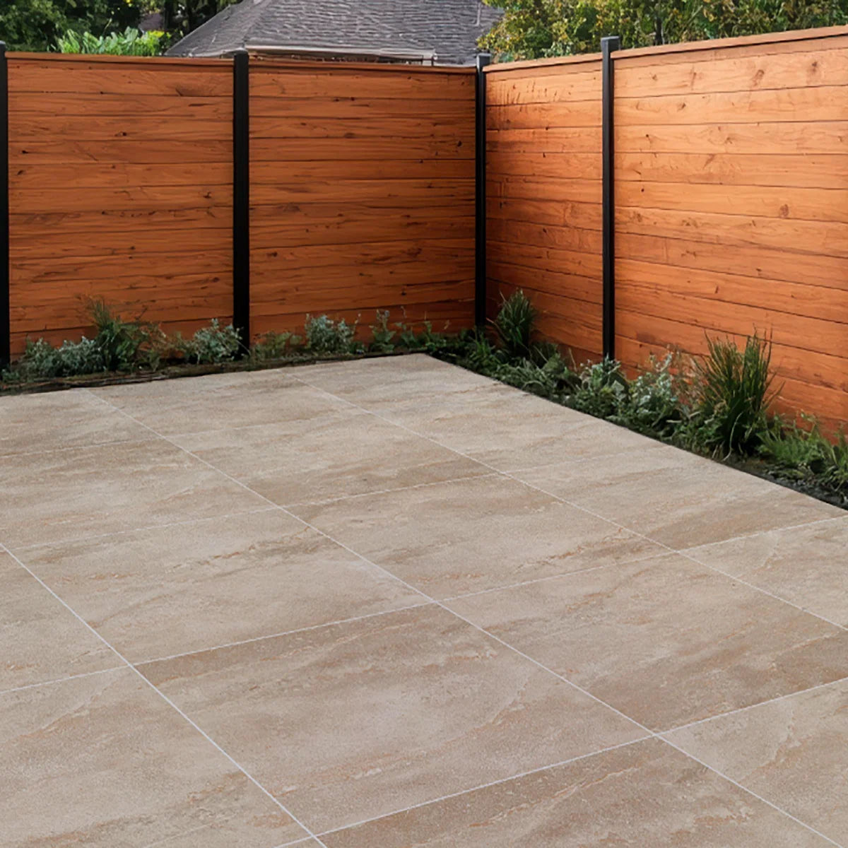 Sandstone Porcelain Paving 600x600x20mm Single Tile - Tiles on Top